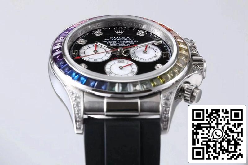 Rolex Daytona 116599RBOW 1:1 Mejor edición BL Factory esfera negra Suiza ETA4130