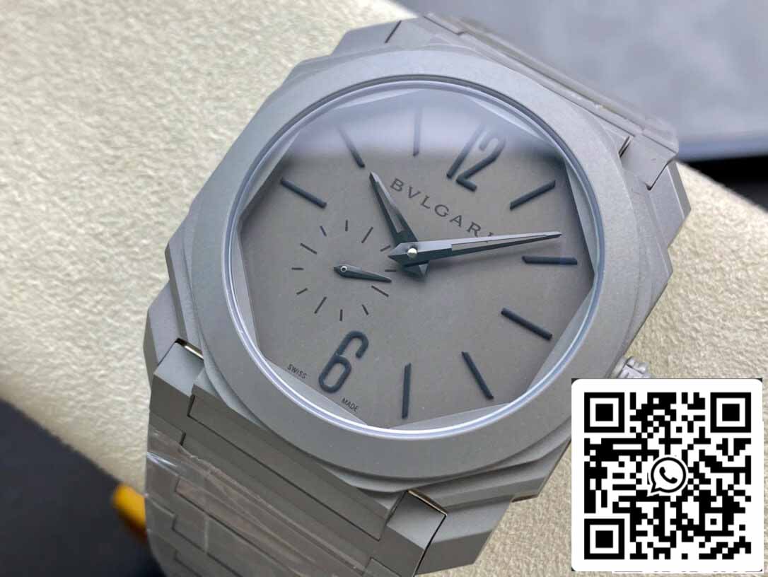 Bvlgari Octo Finissimo 102713 BGO40C14TTXTAUTO 1:1 Meilleure édition BV Factory Cadran gris argenté