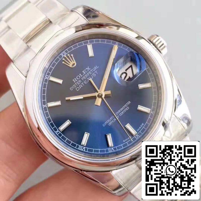 Rolex Datejust II 36mm 116200 AR Factory Blue Dial 1:1 Mejor Edición Suizo ETA3135