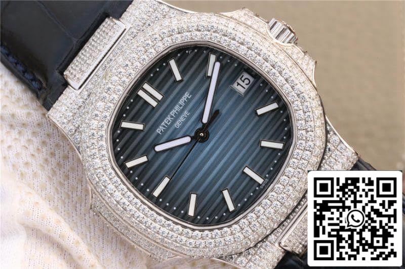 Patek Philippe Nautilus 5719/1G-001 KM Factory 1:1 Meilleure édition suisse ETA324 Cadran bleu