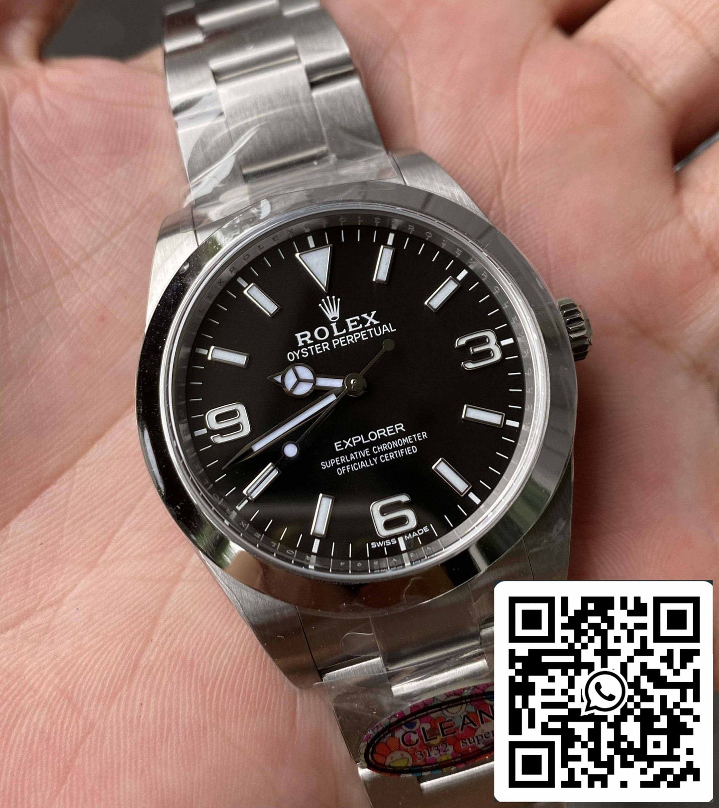 Rolex Explorer M214270-0003 39MM 1:1 Melhor Edição Clean Factory Mostrador Preto