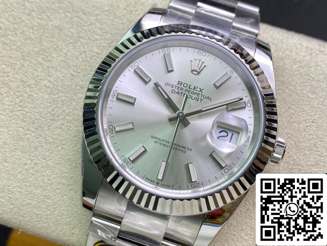 Rolex Datejust M126334-0003 41 mm Oyster Strap Clean Factory mostrador branco