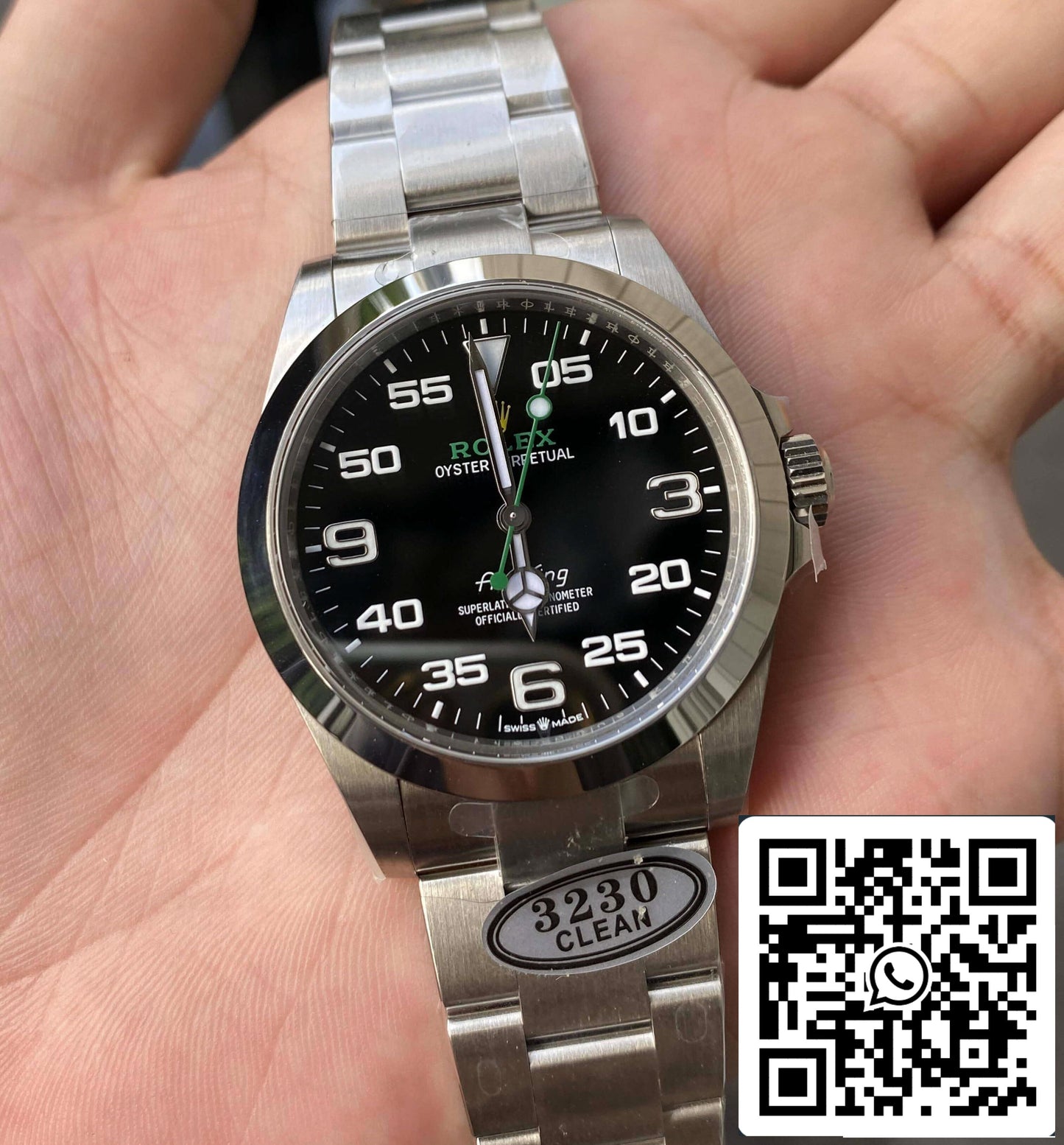 Rolex Air King M126900-0001 1:1 Melhor Edição Clean Factory Mostrador Preto