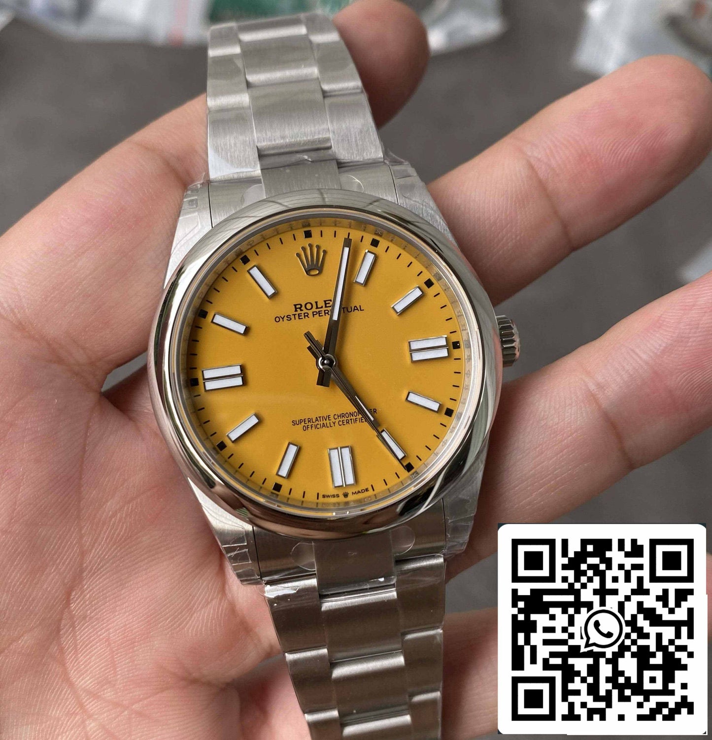 Rolex Oyster Perpetual 41MM M124300-0004 1:1 Best Edition VS Factory Yellow Dial