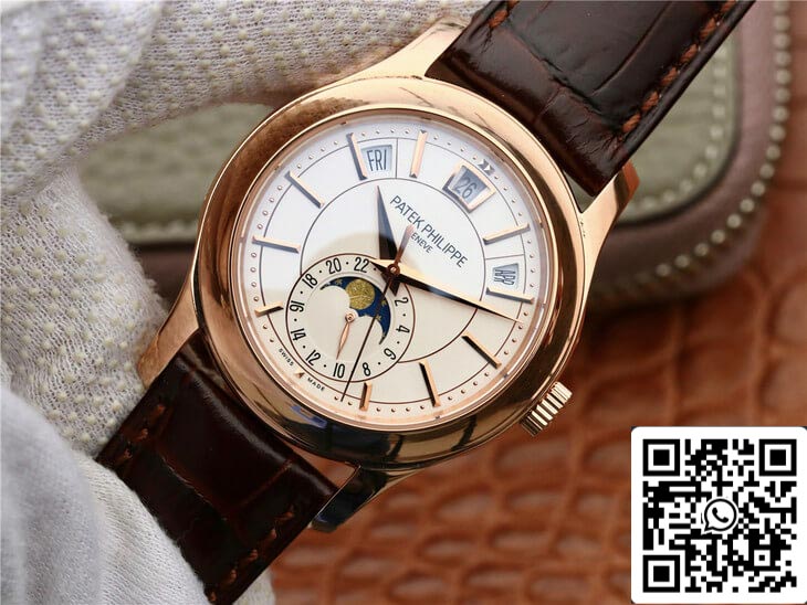 Patek Philippe Complicações 5205R-001 1:1 Melhor Edição KM Factory Mostrador Branco Leitoso