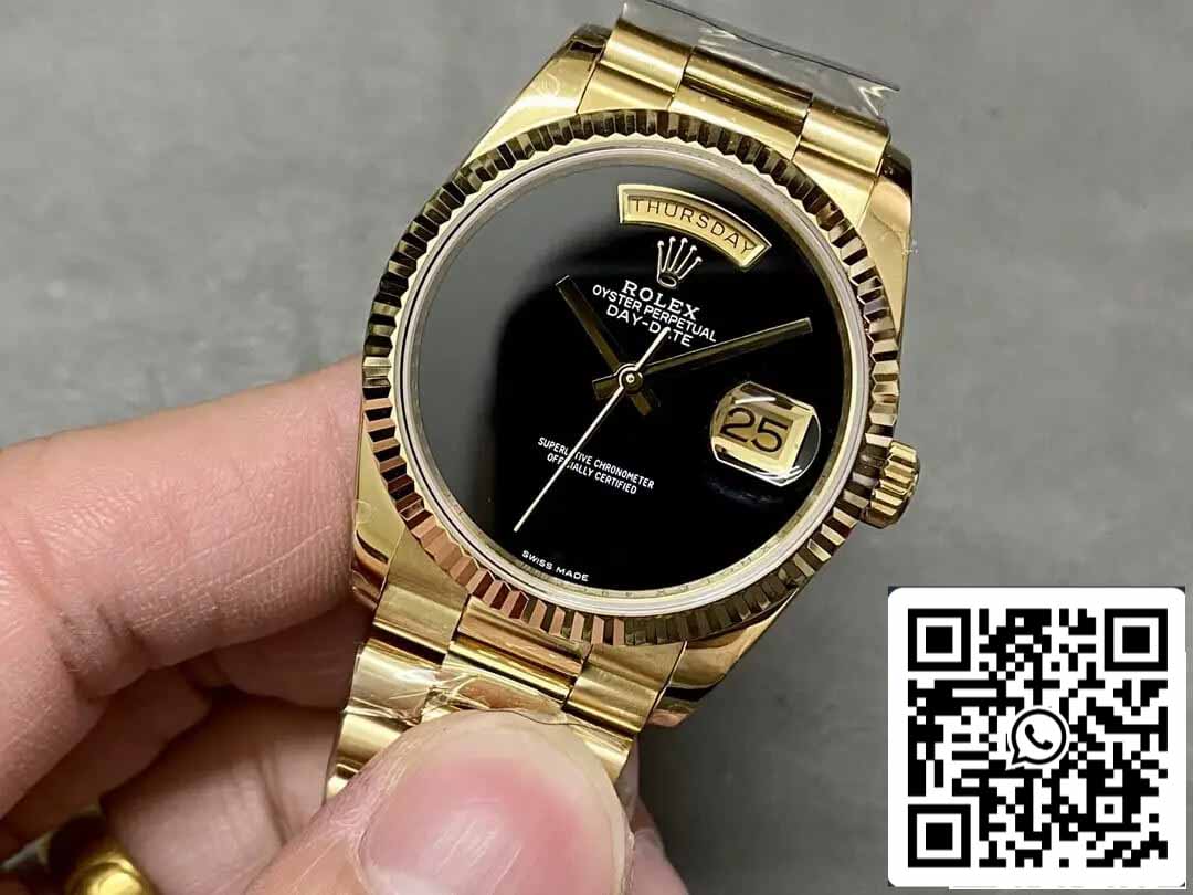 Rolex Day Date 18038 1:1 Meilleure édition GM Factory Cadran noir