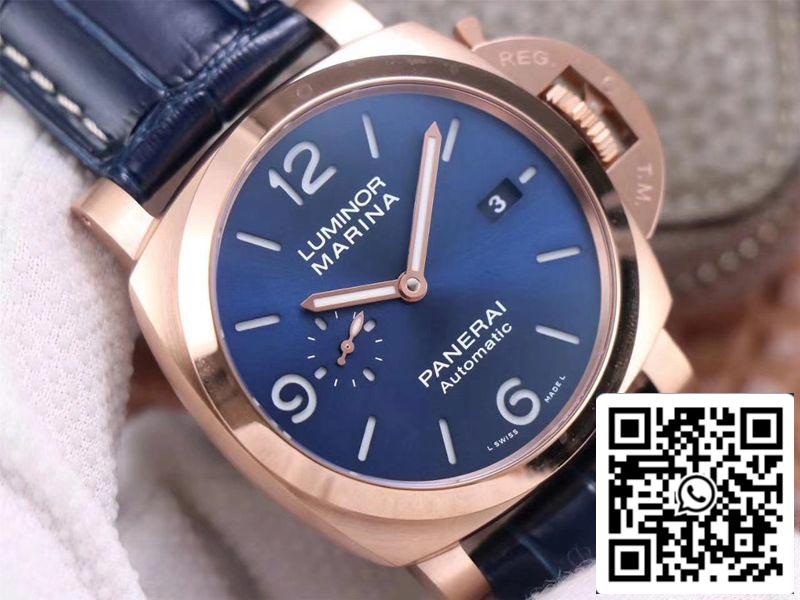 Panerai Luminor Marina Goldtech PAM01112 1:1 Meilleure édition VS Factory Blue Dial Swiss P9010