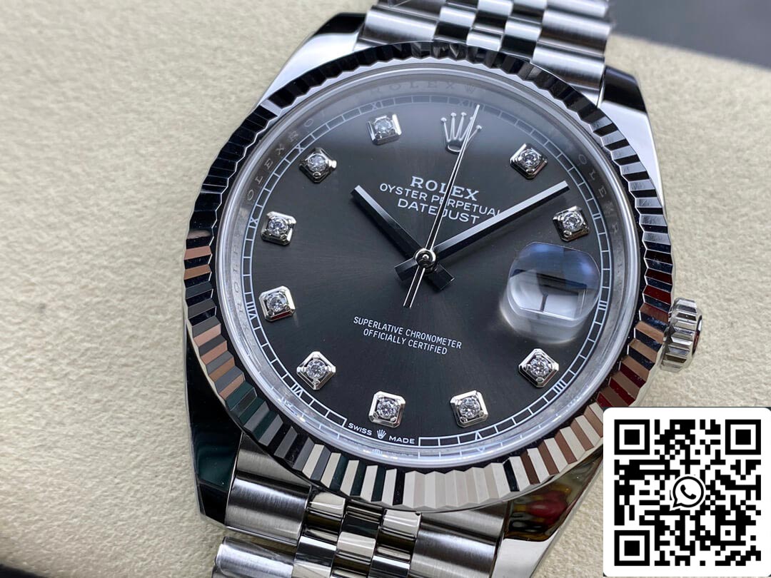 Rolex Datejust M126334-0006 1:1 Melhor Edição Clean Factory Mostrador Cinza