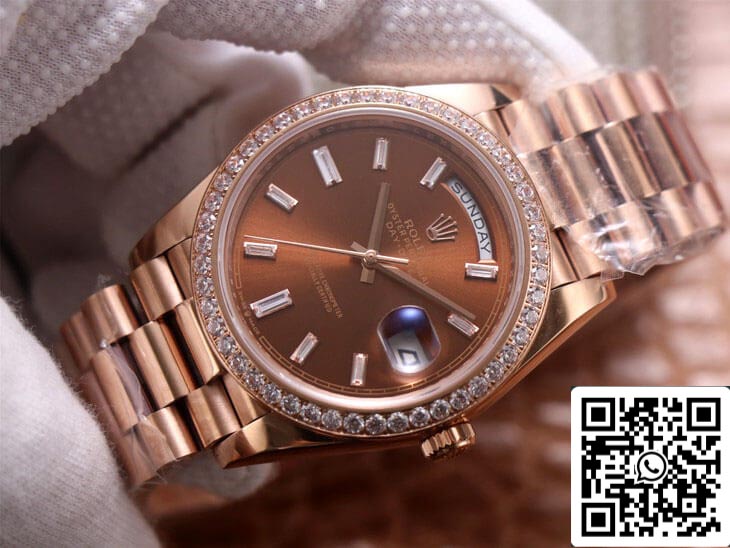 Rolex Day Date M228345RBR-0006 1:1 Meilleure édition EW Factory Or rose