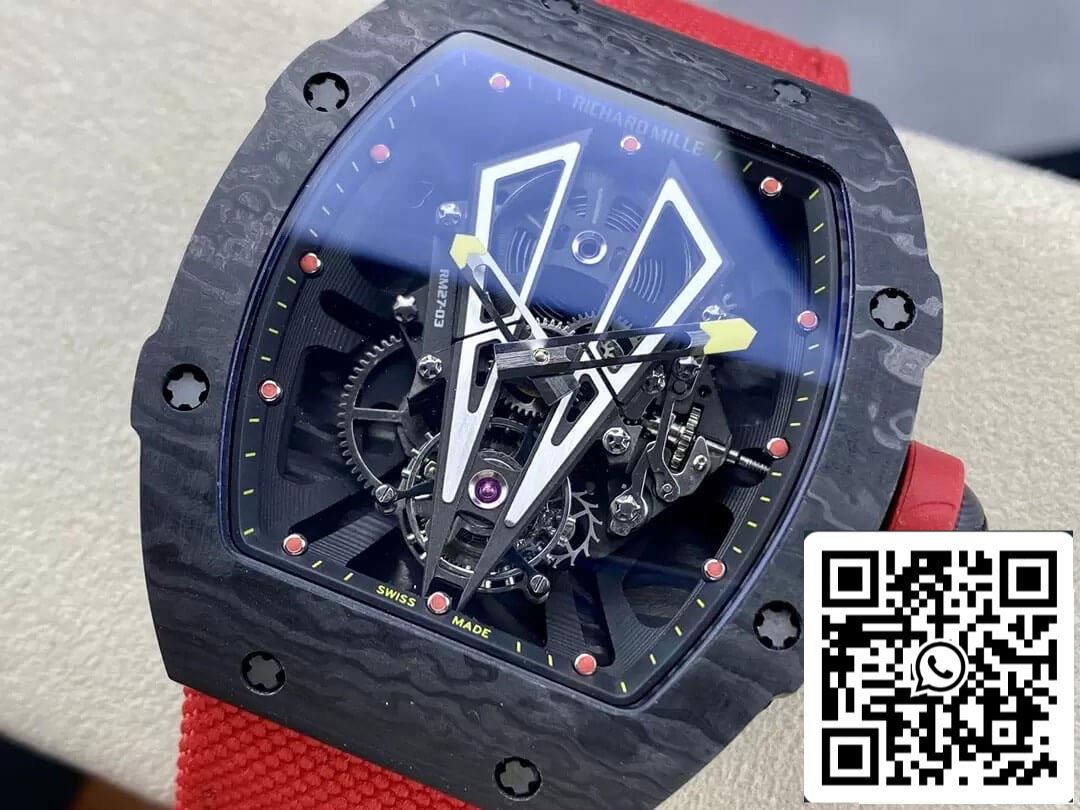 Richard Mille RM27-03 Tourbillon 1:1 Meilleure édition BBR Factory Boîtier en fibre de carbone noir