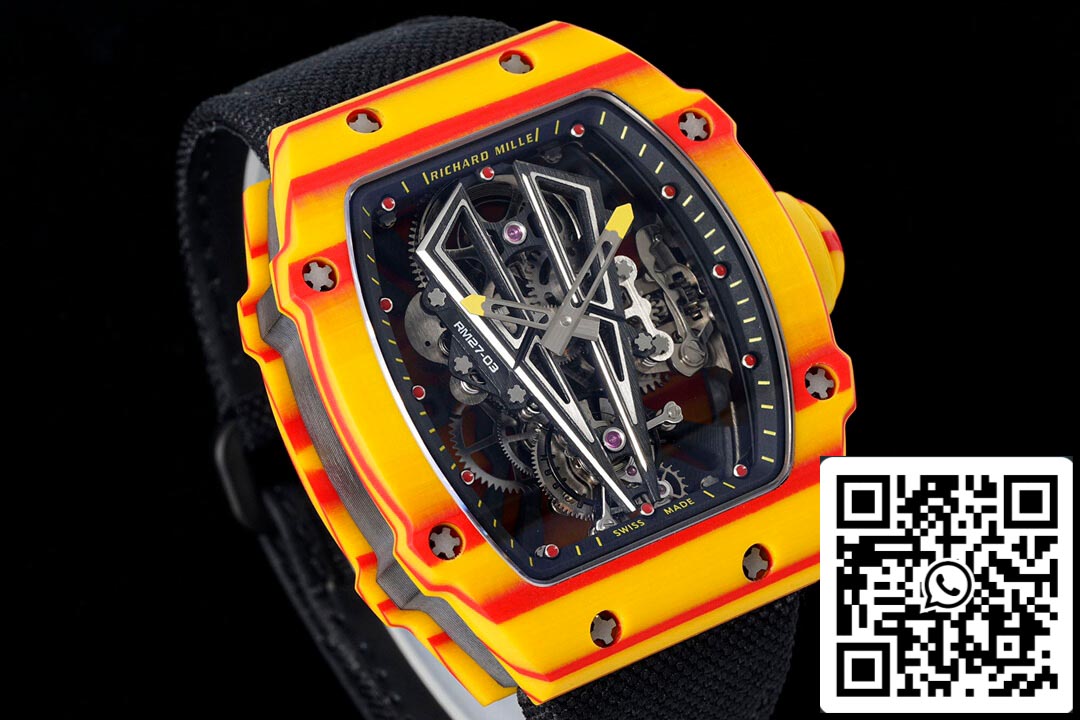 Richard Mille RM27-03 Rafael Nadal Tourbillon 1:1 Meilleure édition RM Factory Bracelet Noir