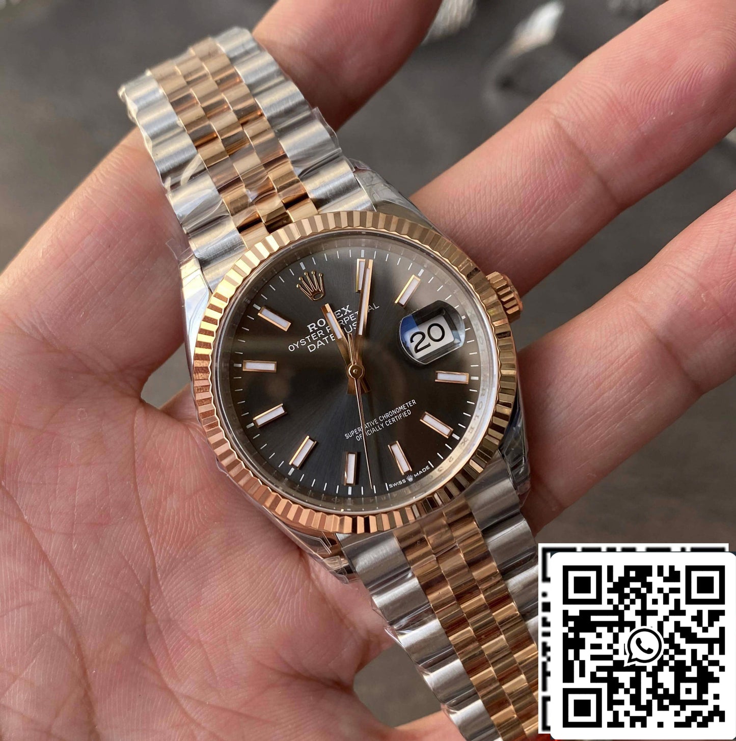 Rolex Datejust M126231-0013 36MM 1:1 Melhor Edição VS Mostrador Cinza de Fábrica