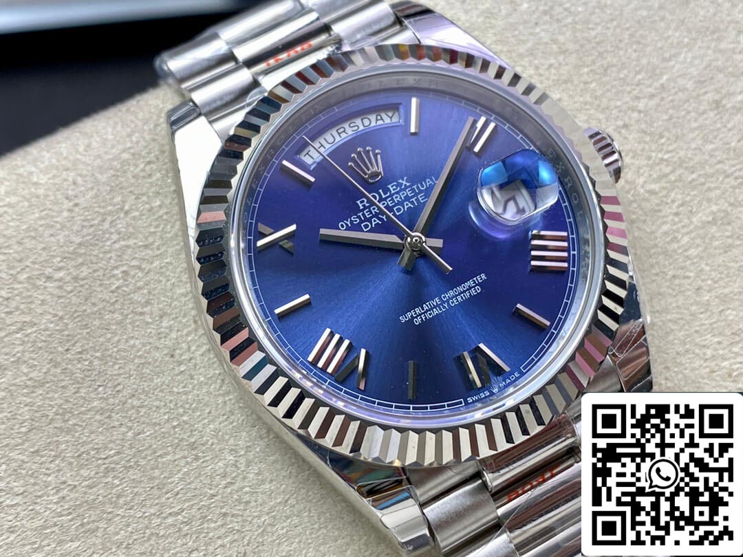 Rolex Day Date M228236-0007 1:1 Meilleure édition EW Factory Cadran bleu