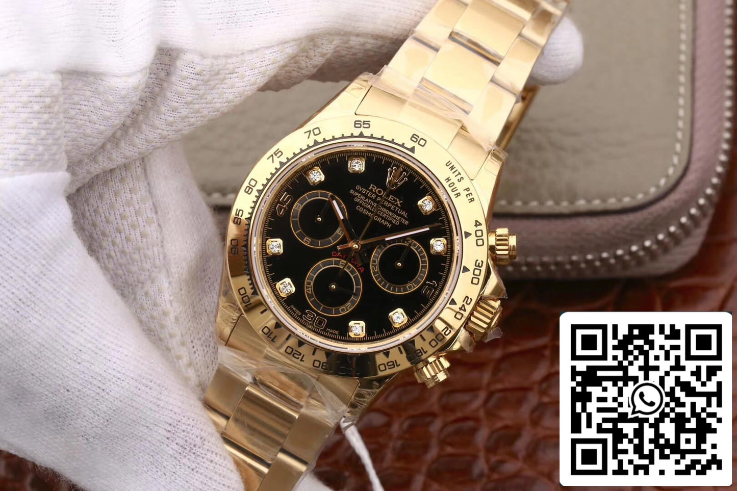 Rolex Daytona Cosmograph M116508-0008 1:1 Best Edition JH Factory quadrante in oro giallo con diamanti