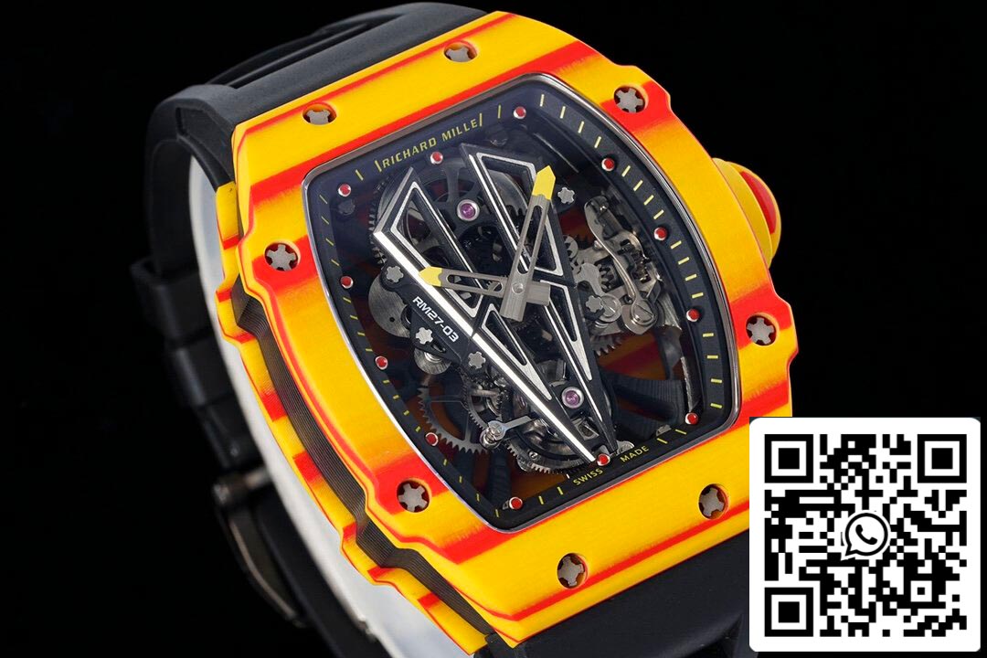 Richard Mille RM27-03 Rafael Nadal Tourbillon 1:1 Best Edition RM Factory Rubber Strap