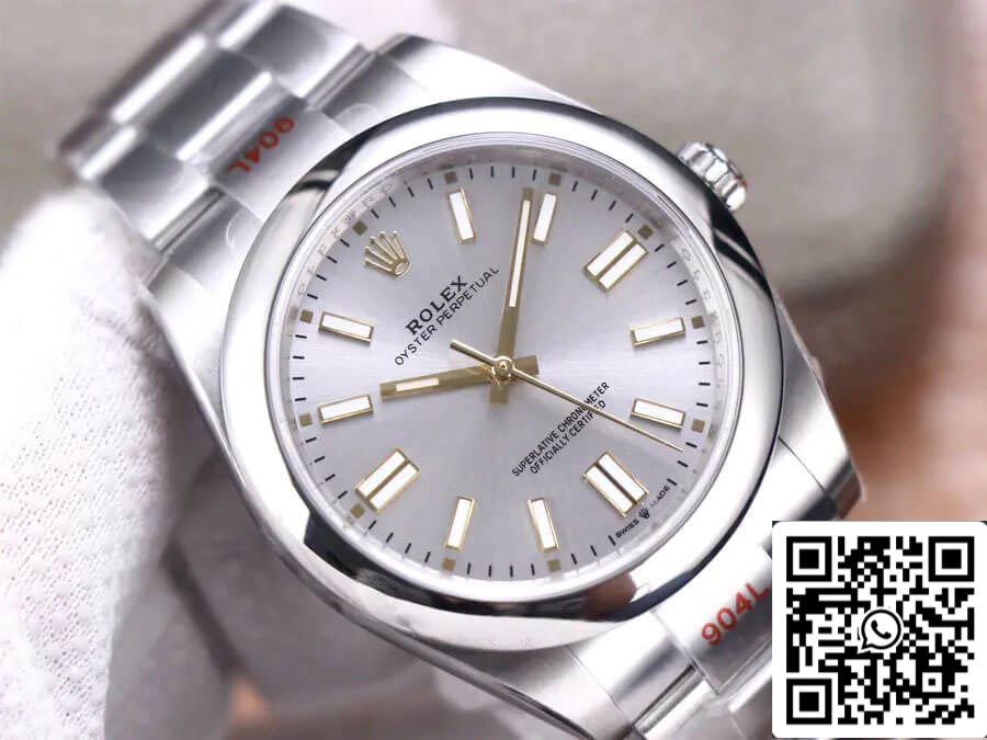 Rolex Oyster Perpetual M124300-0001 41MM 1:1 Melhor Edição EW Factory Aço Inoxidável