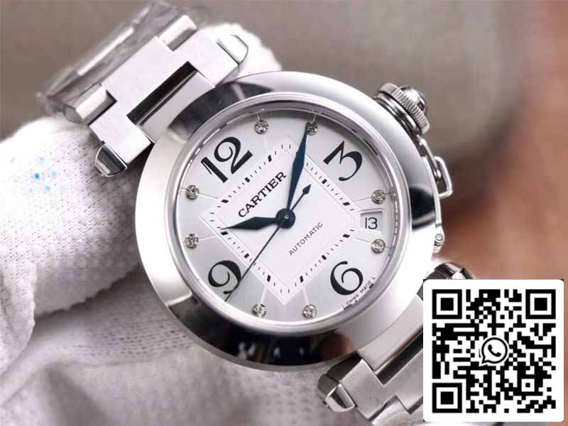 Cartier Pasha W31073M7 1:1 Best Edition V9 Fabrik Silbernes Zifferblatt Schweizer Kal.049