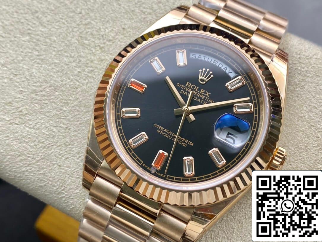 Rolex Day Date 40MM 1:1 Melhor Edição EW Factory Ouro Rosa