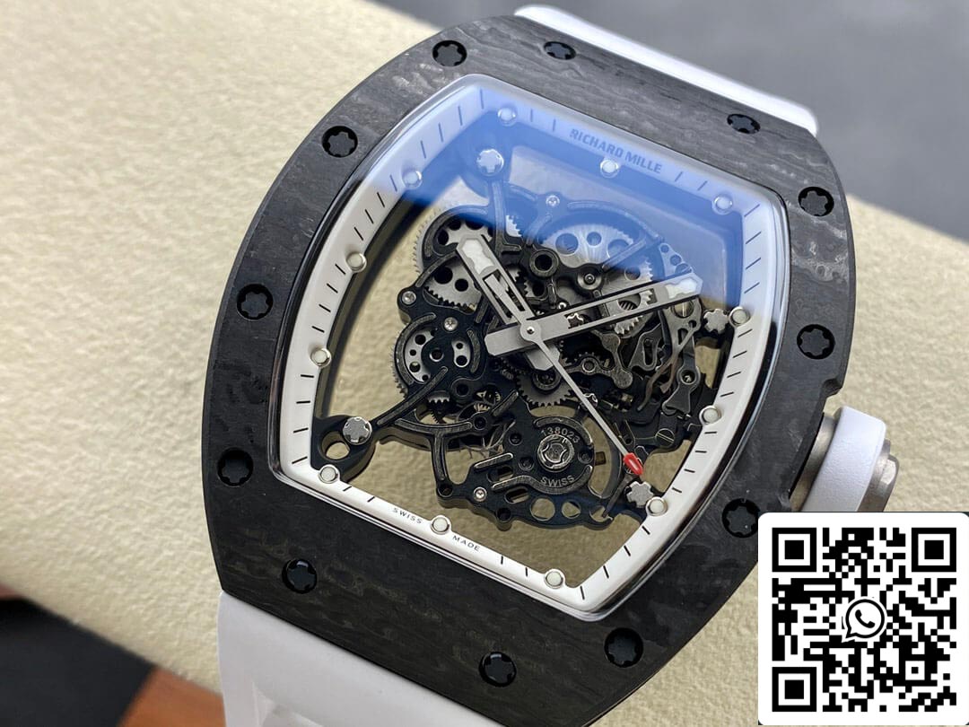 Richard Mille RM-055 1:1 Meilleure édition BBR Factory Bracelet blanc