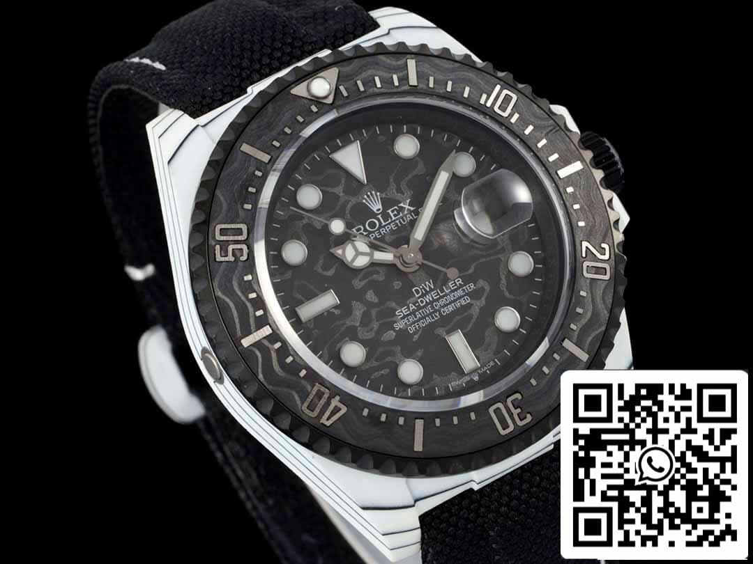 Rolex Sea-Dweller 1:1 Meilleure édition Diw Factory Bracelet noir en fibre de carbone