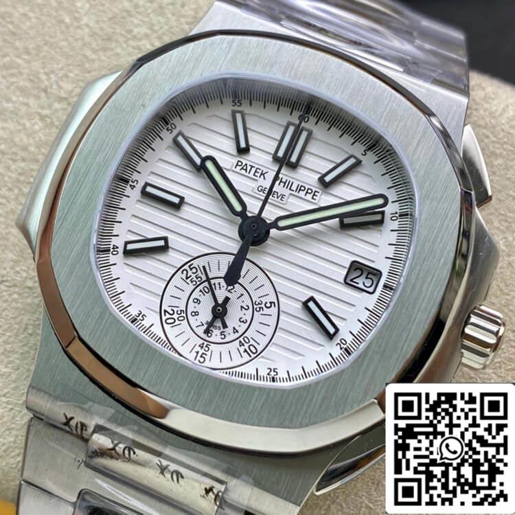 Patek Philippe Nautilus 5980/1A-019 1:1 Meilleure édition 3K Factory V2 Cadran blanc