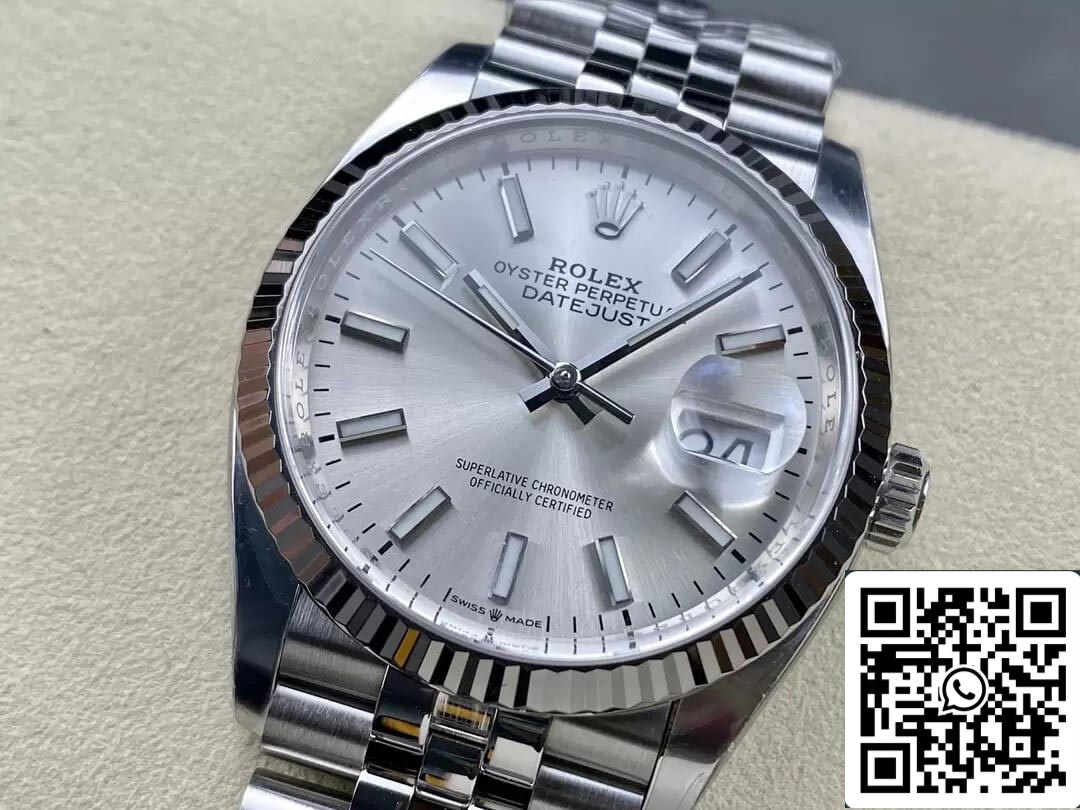 Rolex Datejust M126234-0013 36MM 1:1 Melhor Edição Clean Factory Mostrador prateado