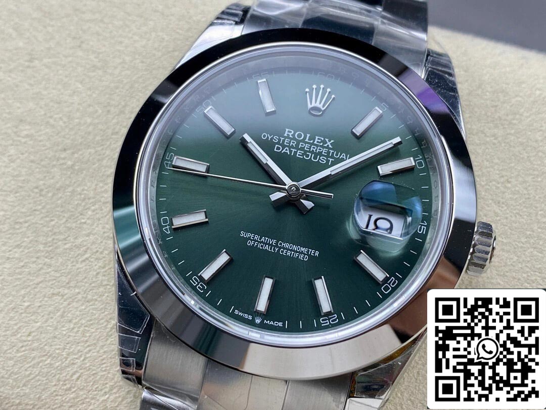 Rolex Datejust M126300-0019 41MM 1:1 Melhor Edição VS Factory Mostrador Verde