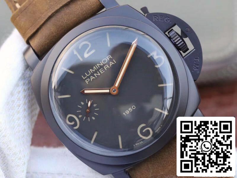 Panerai Luminor PAM375 ZF Factory Montres mécaniques 1:1 Meilleure édition Suisse ETA P3000 Boîtier en titane plaqué PVD