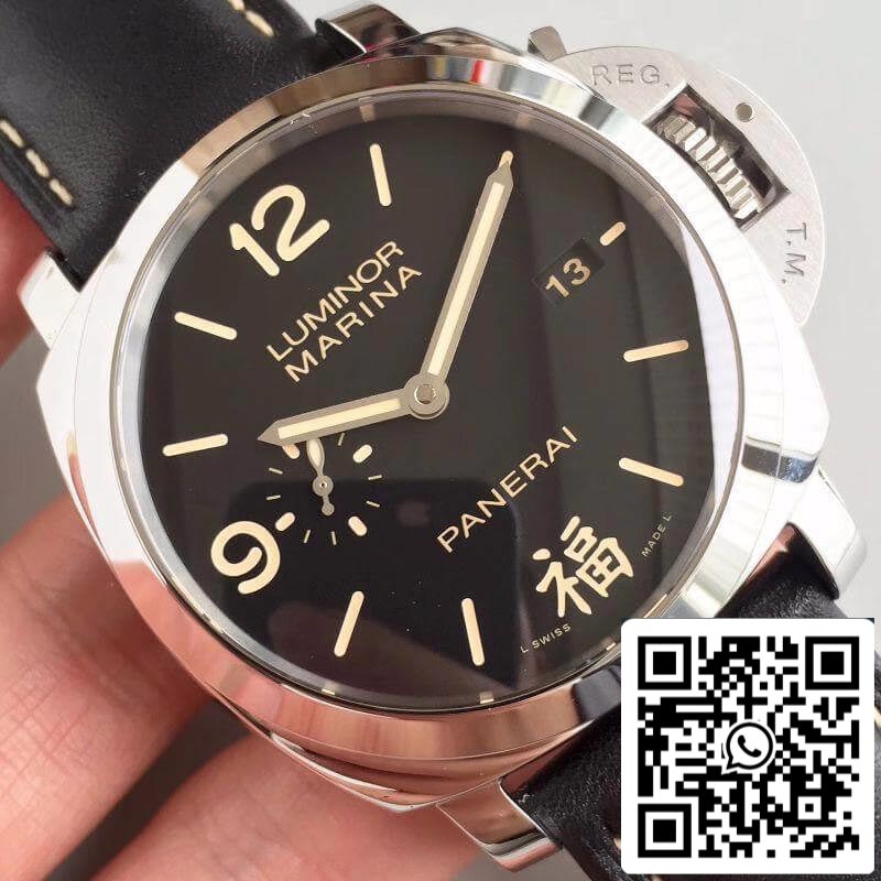 Panerai Luminor PAM498 VS Factory Montres mécaniques 1:1 Meilleure édition Suisse ETA P9000 Bracelet en cuir noir