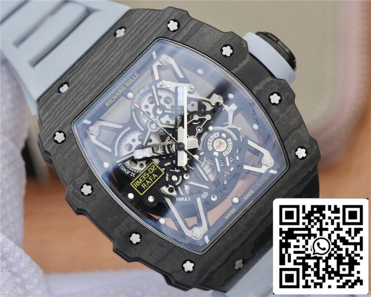 Richard Mille RM-035 KV Factory 1:1 Melhor Edição Fibra de Carbono Preto