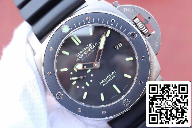 Panerai Luminor Submersible PAM389 VS usine 1:1 Meilleure édition suisse ETA P9000 Bracelet en caoutchouc noir