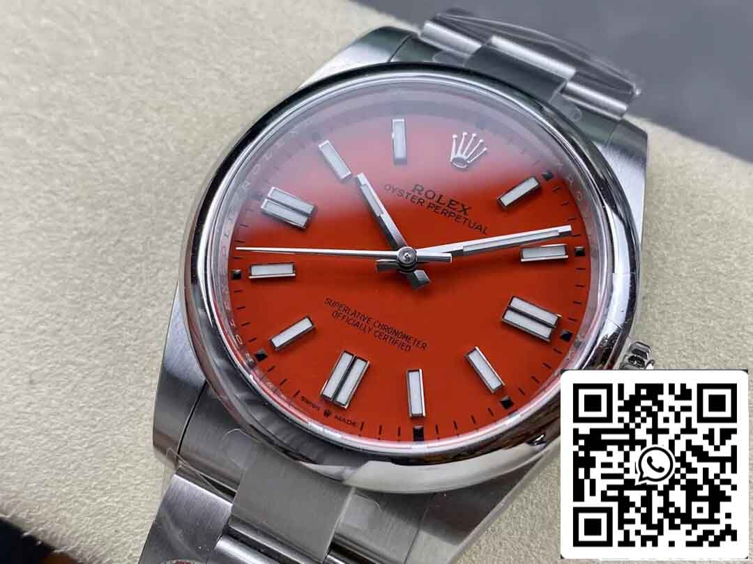 Rolex Oyster Perpetual M124300-0007 41MM 1:1 Best Edition Clean Factory Korallenrotes Zifferblatt