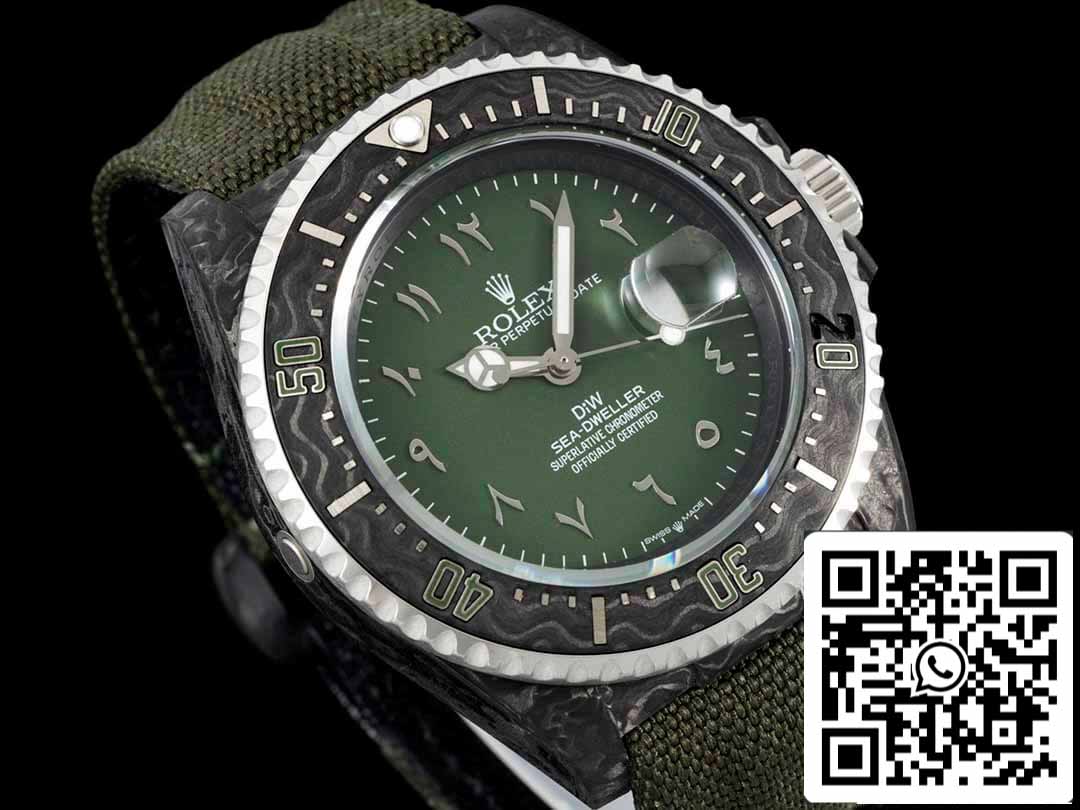 Rolex Sea-Dweller 1:1 Meilleure édition Diw Factory Cadran vert en fibre de carbone