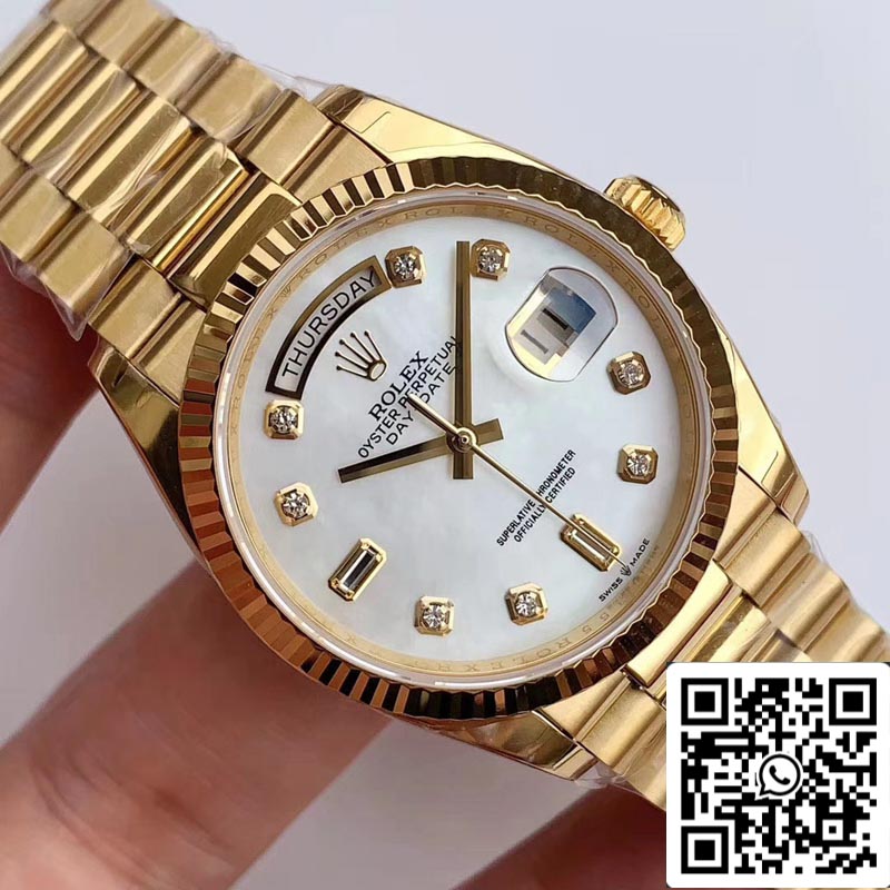 Rolex Day Date M128238 1:1 Meilleure édition EW Factory Diamond Scale Swiss ETA3255