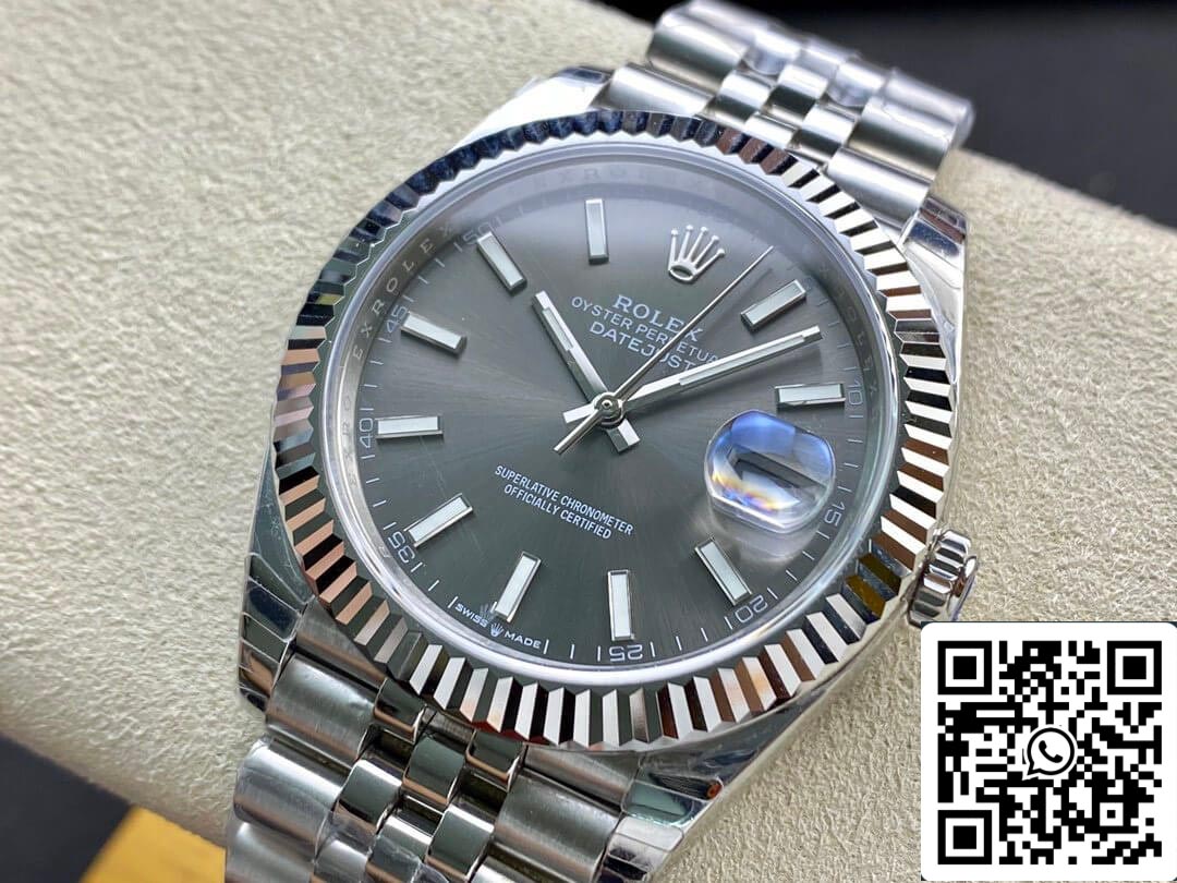 Rolex Datejust M126334-0014 1:1 Melhor Edição EW Factory Mostrador Cinza