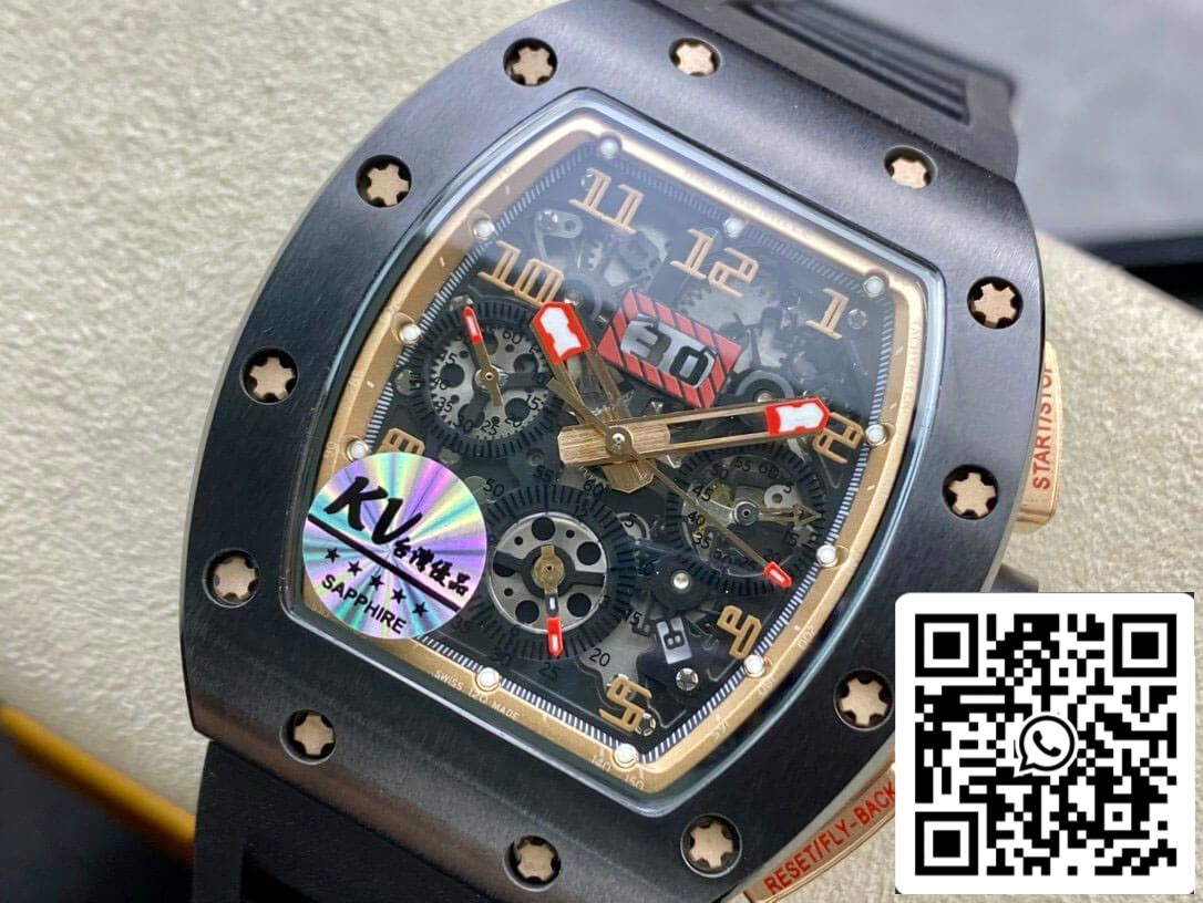 Richard Mille RM011 1:1 Best Edition KV Factory Ceramic Skeleton Dial