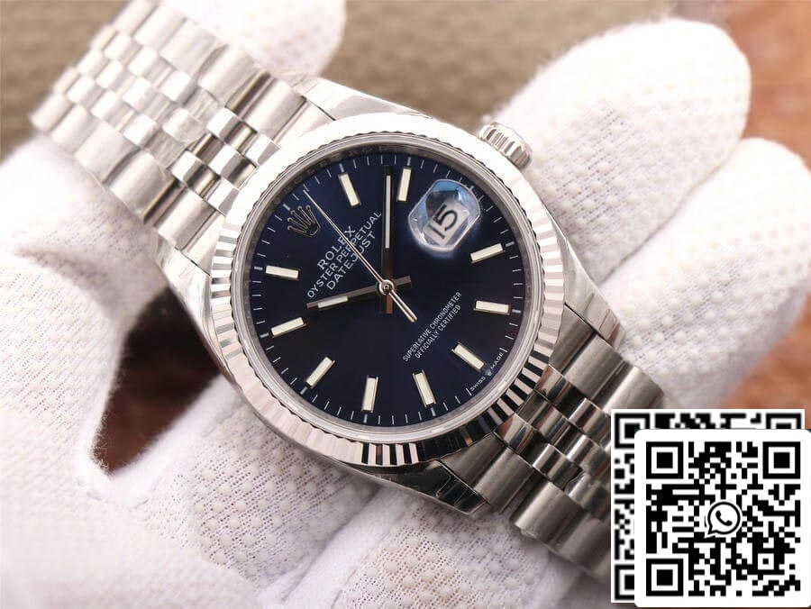 Rolex Datejust M126234-0017 1:1 Melhor Edição EW Factory Mostrador Azul