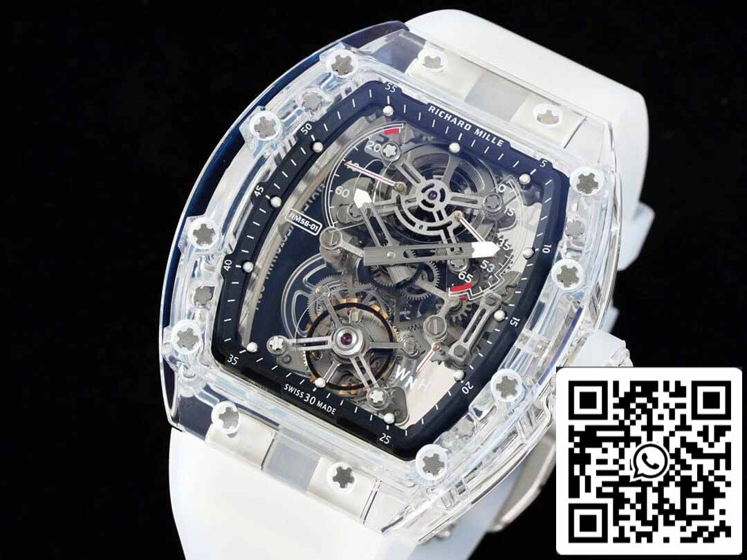 Richard Mille RM 56-01 Tourbillon 1:1 Meilleure édition RM Factory Cadran squelette transparent