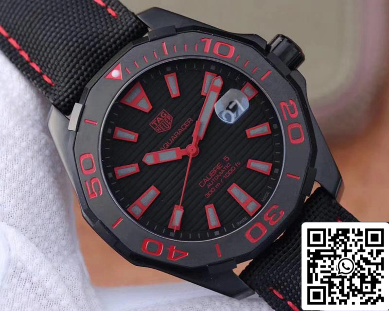 Tag Heuer Aquaracer WAY208C.RHZ4937 1:1 Meilleure édition V6 Factory Cadran noir Suisse