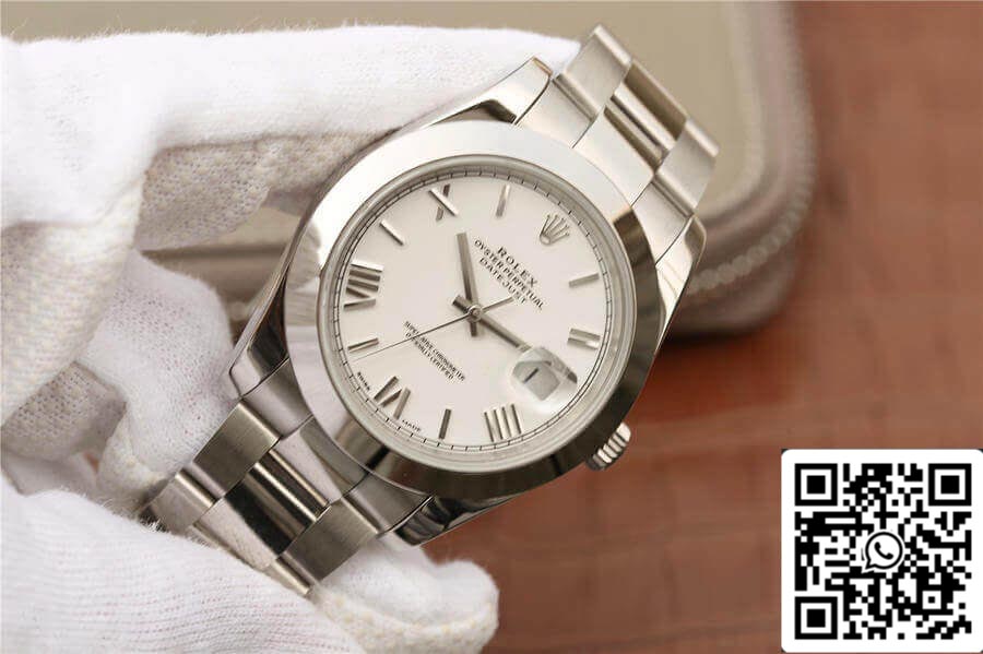 Rolex Datejust 41MM 1:1 Melhor Edição EW Factory Mostrador Branco