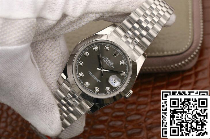 Rolex Datejust M126300 1:1 Melhor Edição EW Factory Mostrador Cinza