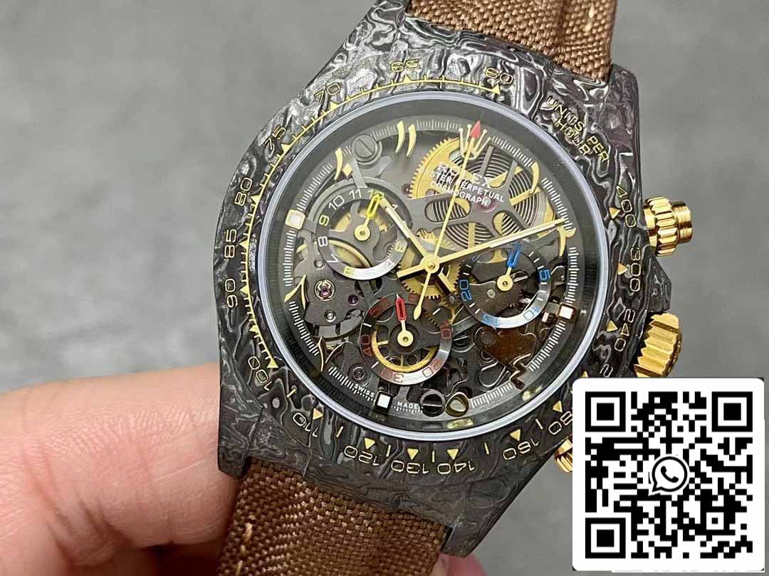 Rolex Daytona 1:1 Mejor Edición Diw Factory Esfera Hueca de Fibra de Carbono