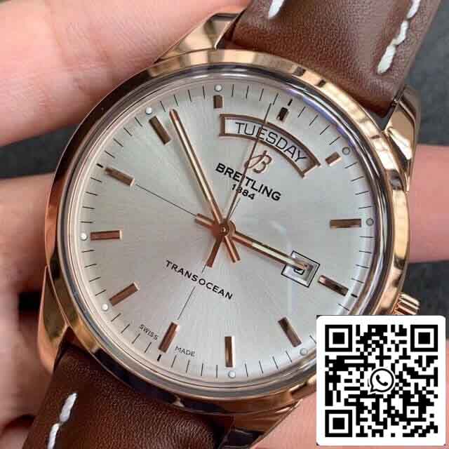 Réplique Breitling Transocean R45310121G1P1 V7 Boîtier Or Usine