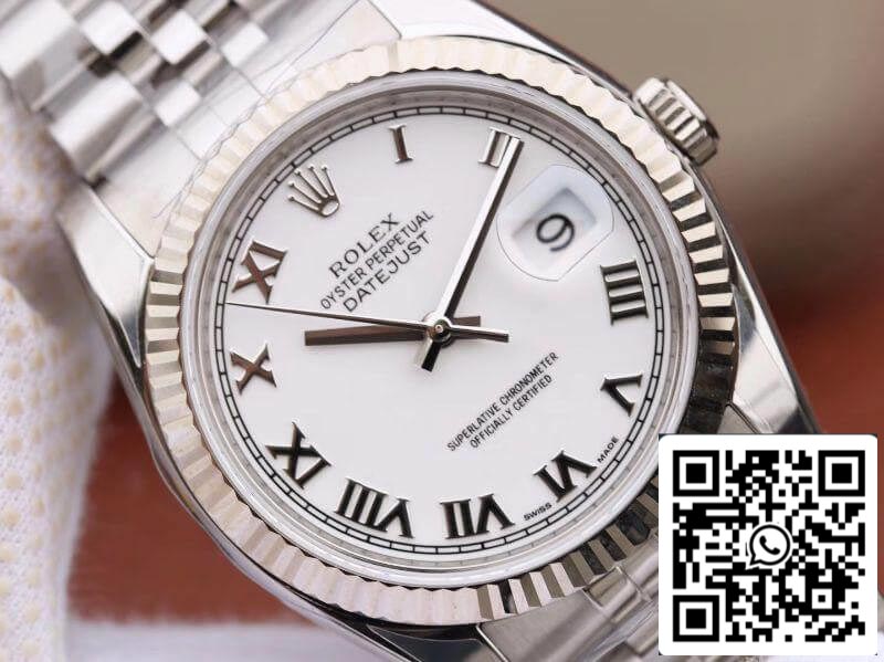 Rolex Datejust 116234 36 mm AR Factory 1: 1 Meilleure édition suisse ETA3135 Cadran blanc