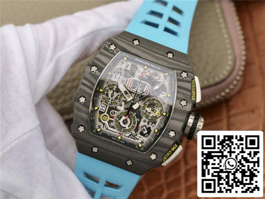 Richard Mille RM11-03 1:1 Meilleure édition KV Factory Bracelet Bleu