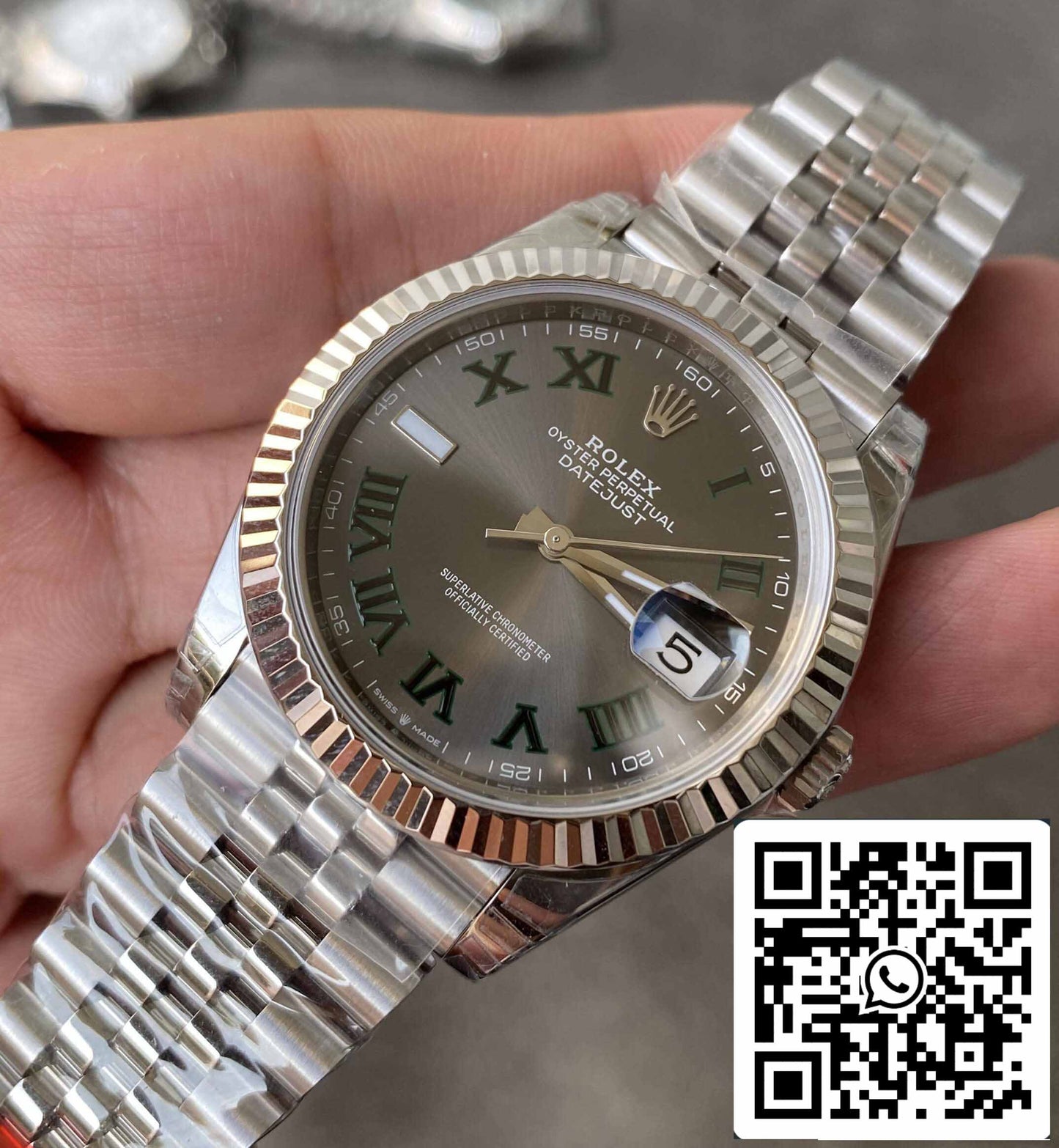 Rolex Datejust M126334-0022 41MM 1:1 Melhor Edição VS Factory Mostrador Verde