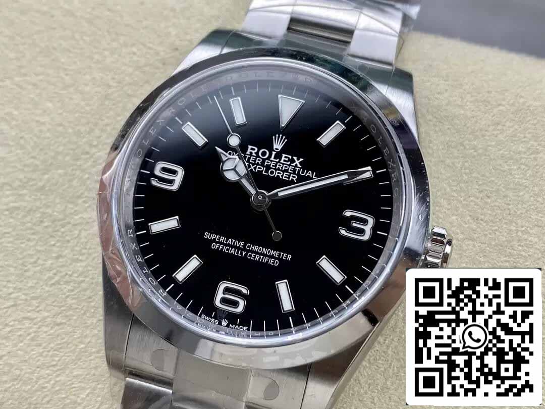 Rolex Explorer M124270-0001 36MM 1:1 Melhor Edição Clean Factory Mostrador Preto