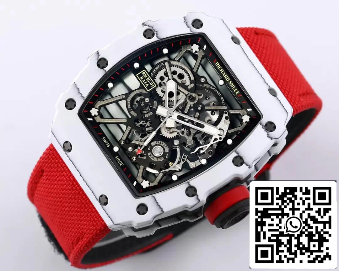 Richard Mille RM35-01 1:1 Meilleure édition BBR Factory Boîtier en fibre de carbone