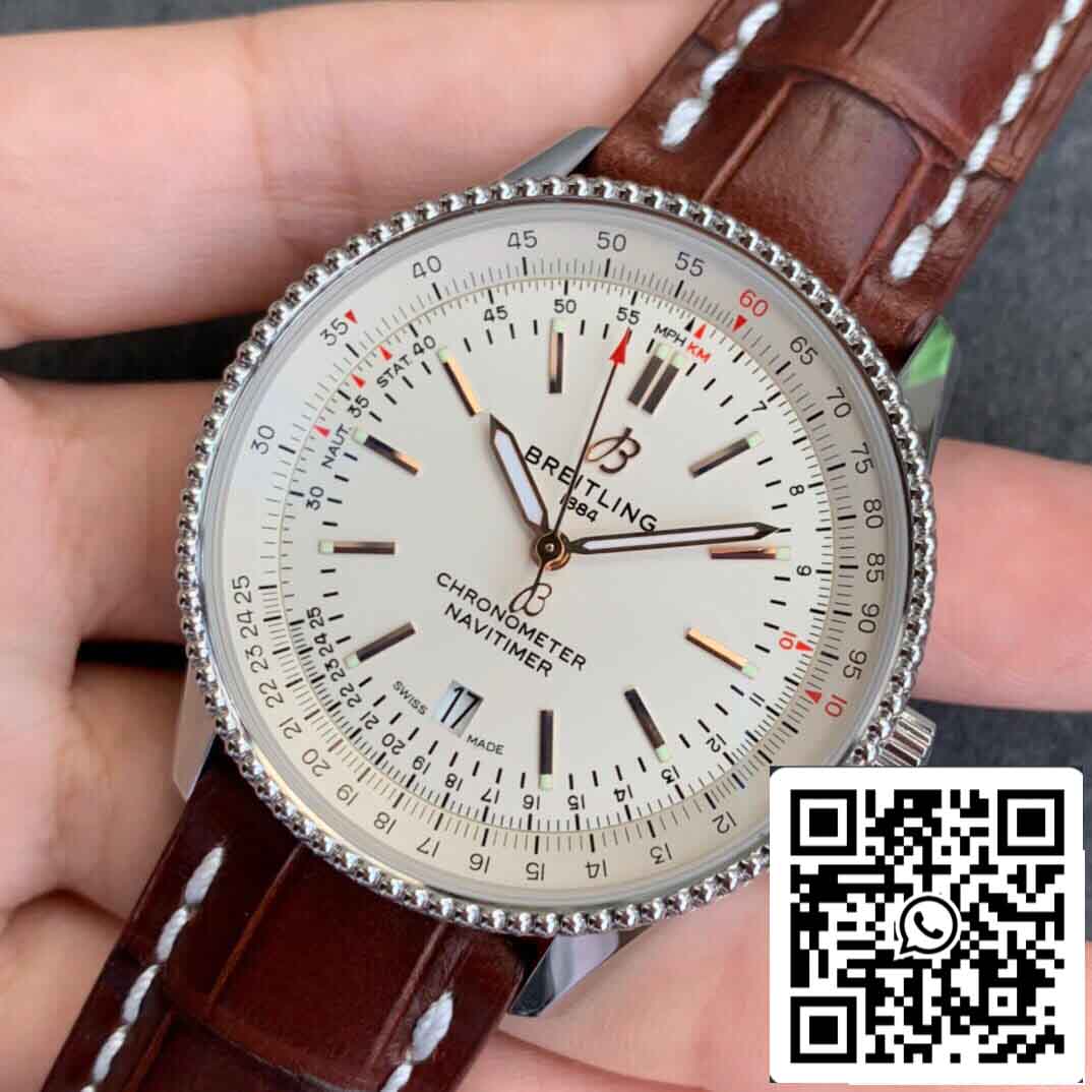 Breitling Navitimer 1 A17326211G1P2 1:1 Meilleure édition V7 Factory Cadran argenté