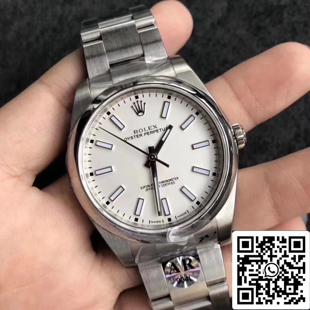 Rolex Oyster Perpetual 114300 39MM AR Factory 1:1 Meilleure édition Cadran blanc